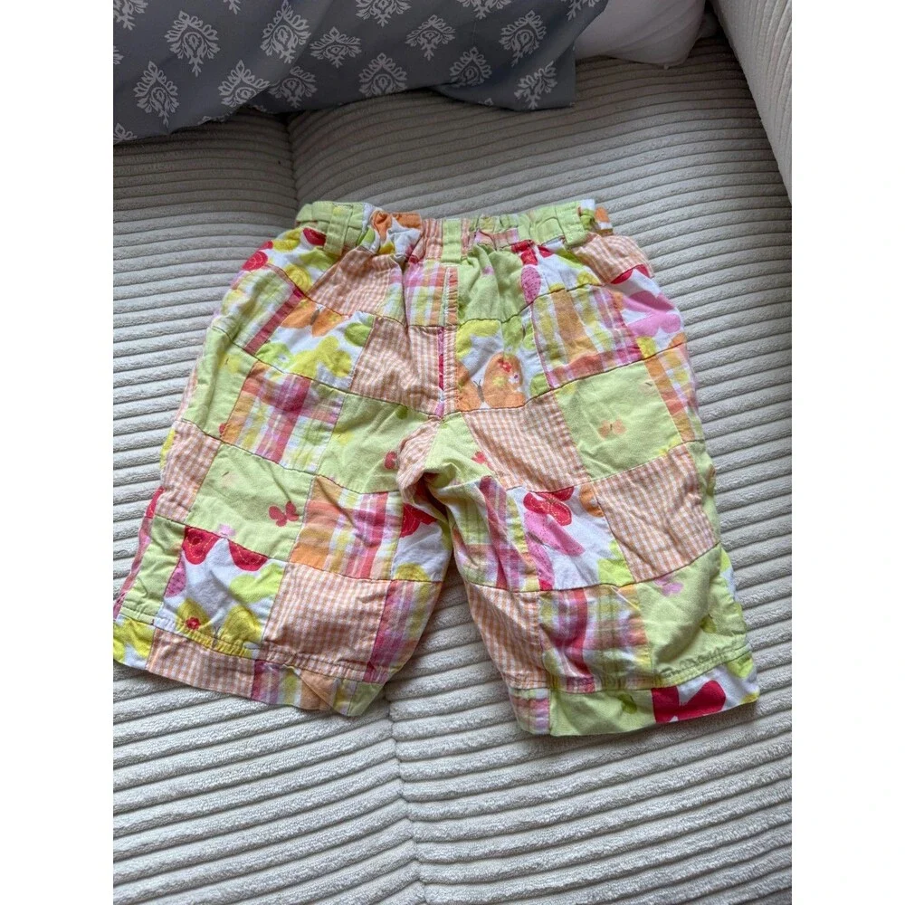 Gymboree Girl's Shorts Boho Hippie Patchwork 6 Floral Bermuda Vintage 80s